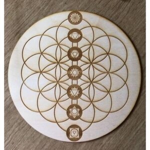 Flower of Life Chakras Crystal Grid Medium