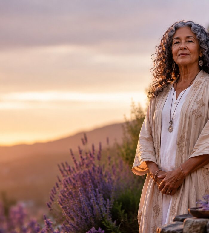 Woman near the water representing Sacred Boundaries